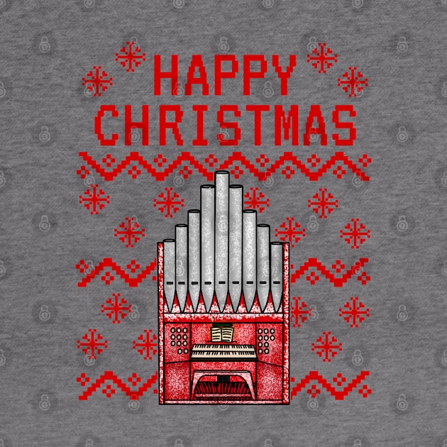 Church Organ Ugly Christmas Organist Church Musician by doodlerob